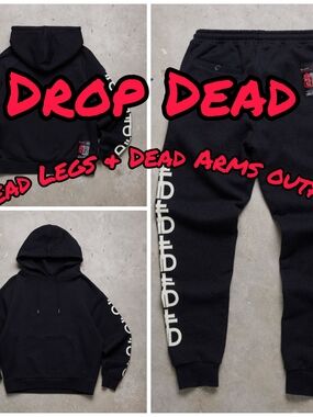Drop Dead Dead Outfit (Dead Legs/Dead Arms) Hooded Sweatshirt And Sweatpants